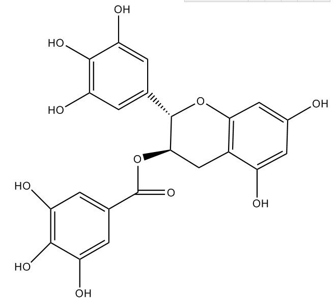 名称(-)-gallocatechingallatecas4233-96-9分子式c22h18o11分子量458