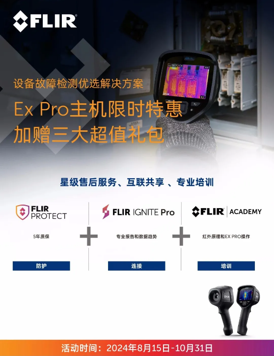 FLIR Ex Pro红外热像仪，限时促销价+超值礼包，抢购即享