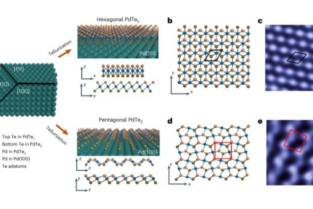 新型五边形PdTe2二维材料的外延生长技术！