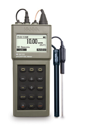 意大利哈纳酸度计PH计HI98185(哈纳HANNA)高精度防水型pH/ORP/ISE/温度测定仪