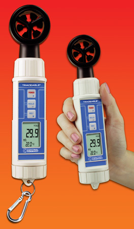 Traceable™风速计，带温度/湿度/结露点和气压计