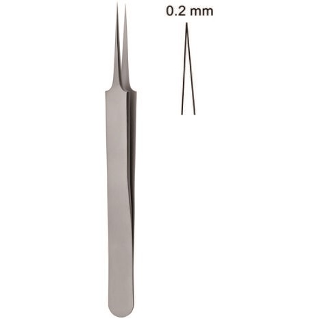 显微精细镊-直/头宽0.2mm/11cm