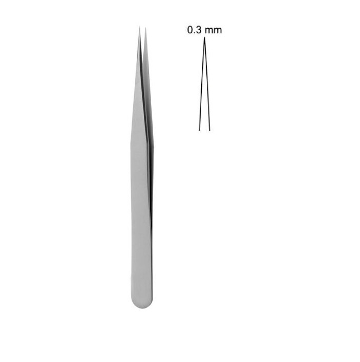 显微精细镊-弯/头宽0.2mm/11.5cm