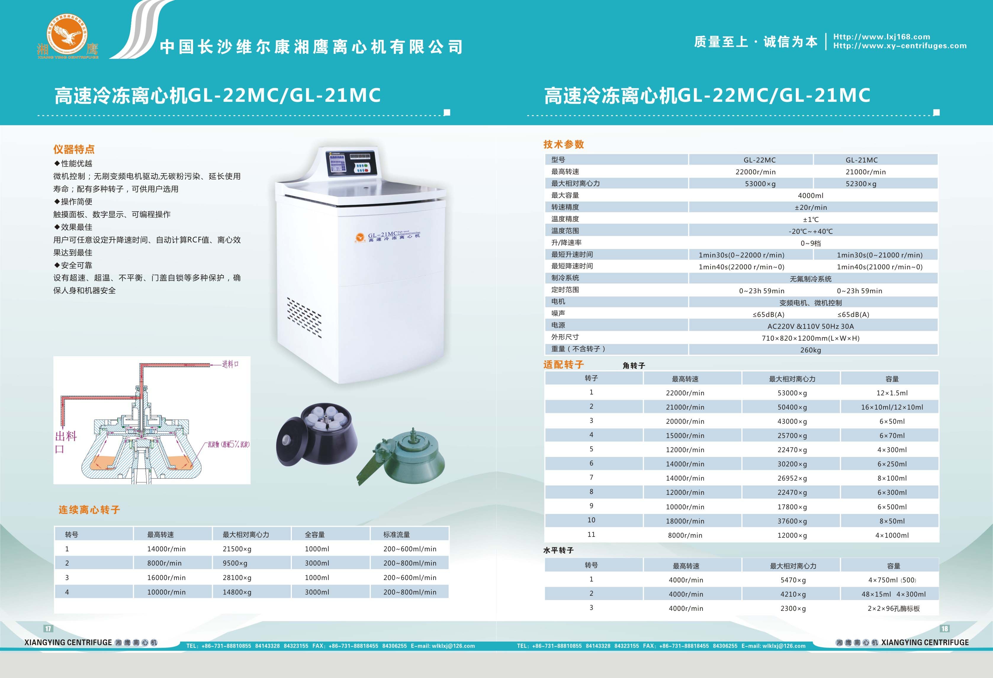 高速冷冻离心机GL-22MC/GL-21MC