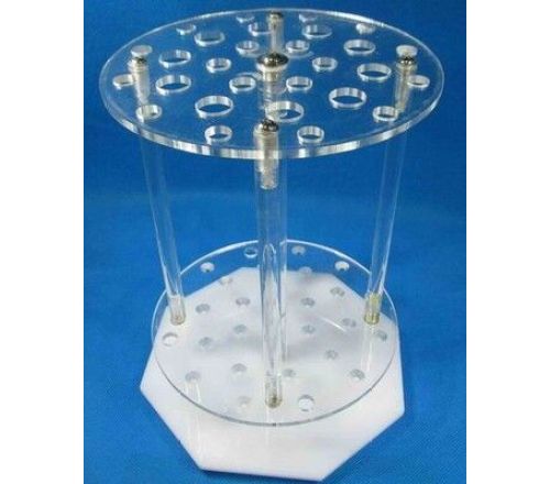 圆盘转式 有机玻璃移液管架/圆盘式有机玻璃移液管架/40孔移液管架/有机玻璃移液管架