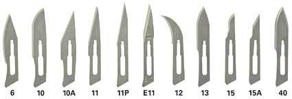 3号刀柄的刀片 549-3C-11P 11P号，未消毒，碳钢