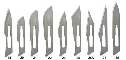 4号刀柄的刀片 549-4S-20 20号，无菌，不锈钢