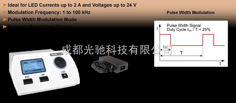 光电探测器,带脉冲调制的高功率LED驱动器