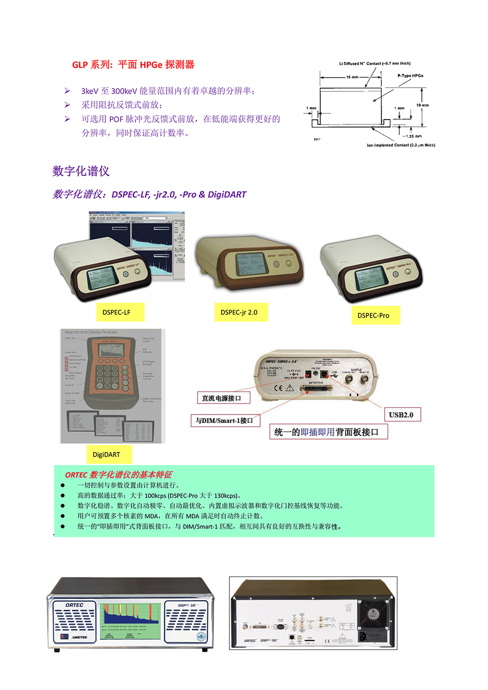 AMETEK ORTEC高纯锗(HPGe)伽马能谱仪 