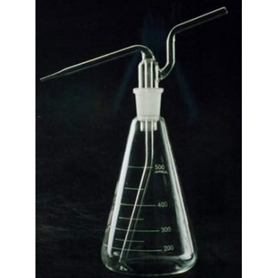 三角玻璃洗气瓶/多孔式气体洗瓶/锥形洗气瓶