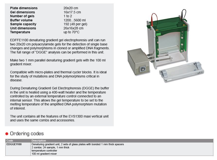 EDGGE1100型变性垂直电泳系统