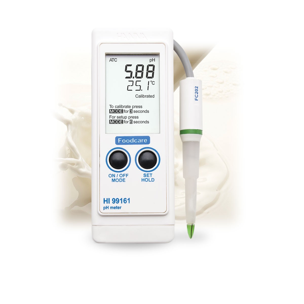 HANNA品牌 HI99161 酸度-温度测定仪(奶类)