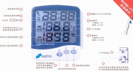 神荣 M288-CTH  壁挂式温湿度计