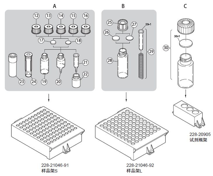 SIL-10A/10Ai 样品瓶部件   228-15653-91