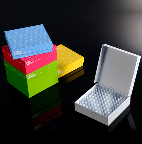 巴罗克2英寸100格高端彩色翻盖覆膜纸冻存盒