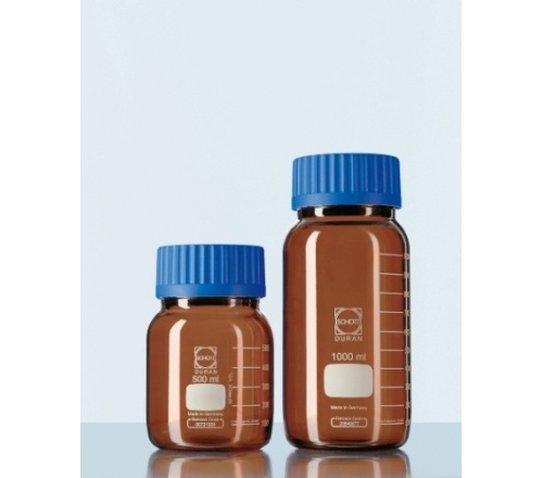 250mL德国Duran GLS80棕色广口蓝盖试剂瓶21866360