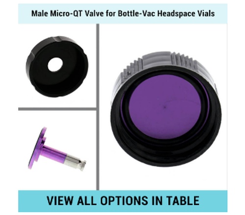 Male Micro-QT&#8482; Valve for Bottle-Vac 