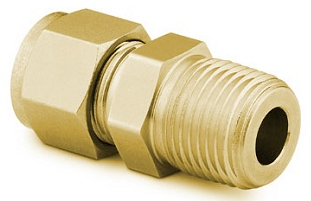 1/4&#34; X 1/8&#34; 黄铜 NPT 阳接头 | B-400-1-2