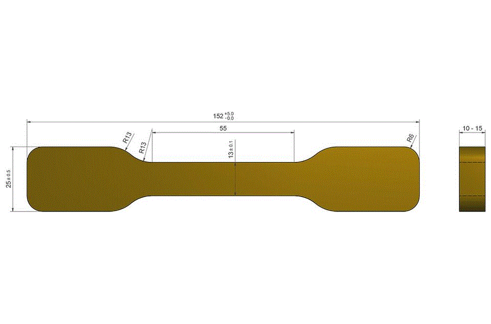 DIN EN ISO 1798 Type 1标准橡胶拉伸试样裁切刀/哑铃刀