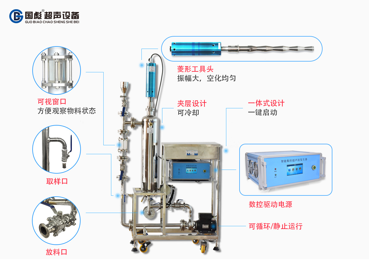 超声中试石墨生产设备 石墨烯剥离 超声分散