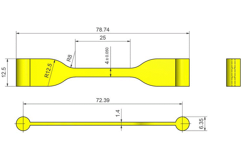 ASTM D4482标准橡胶哑铃型裁切刀/哑铃刀