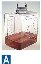 DS2213Clearboy，透明矩形细口大瓶，聚碳酸酯；聚丙烯螺旋盖