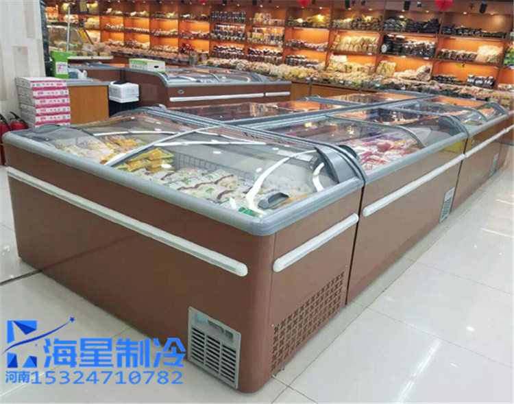 郑州组合式冷冻柜价格 卧式商用岛柜冰柜