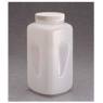 Nalgene 2123大广口方形瓶，高密度聚乙烯；白色聚丙烯螺旋盖