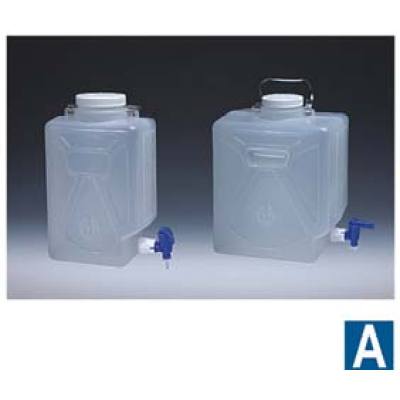 Nalgene 2321可高温高压灭菌的矩形细口大瓶（带放水口），聚丙烯