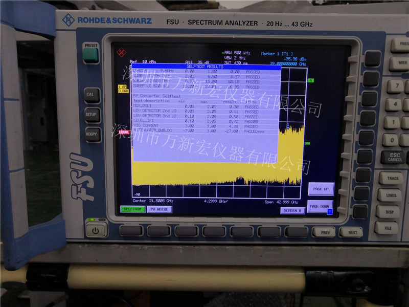 R&S FSU 43频谱分析仪 维修案例分享