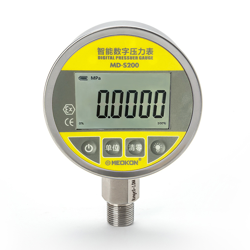 铭控S200高精度不锈钢耐震数显数字压力表