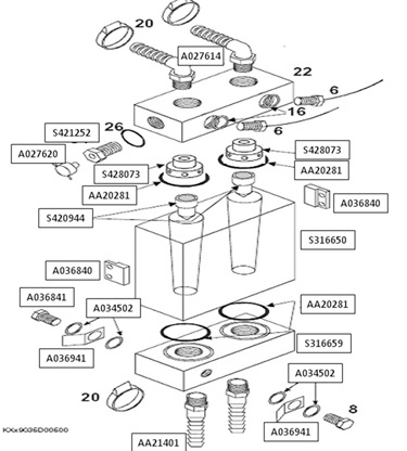 Screw, 6P Head, M6 x 16, Cu, 9800  |  A036841