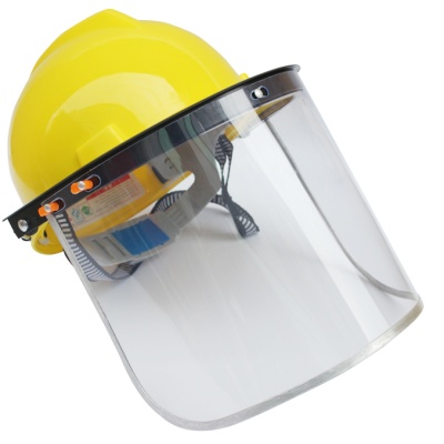 PVC防护面罩配安全帽 电焊防粉尘劳保面屏