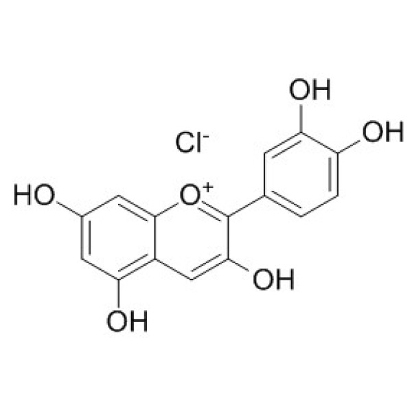 氯化矢车菊素,花青素,CAS:528-58-5