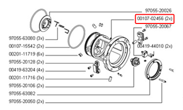 LCQ Fleet | LTQ Velos 配件：O-Ring | 00107-02456 00107-02456 O-Ring, 0.101" ID x 0.070, Viton 