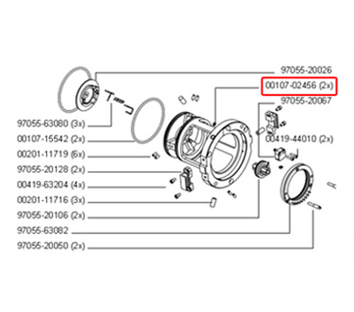 LCQ Fleet | LTQ Velos 配件：O-Ring | 00107-02456 00107-02456 O-Ring, 0.101" ID x 0.070, Viton 