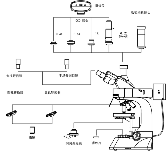 LED落射荧光显微镜