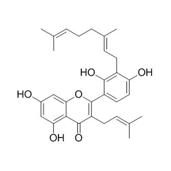 3'-牻牛儿基-3-异戊烯基-5,7,2',4'-四羟基黄酮 CAS:1334309-44-2