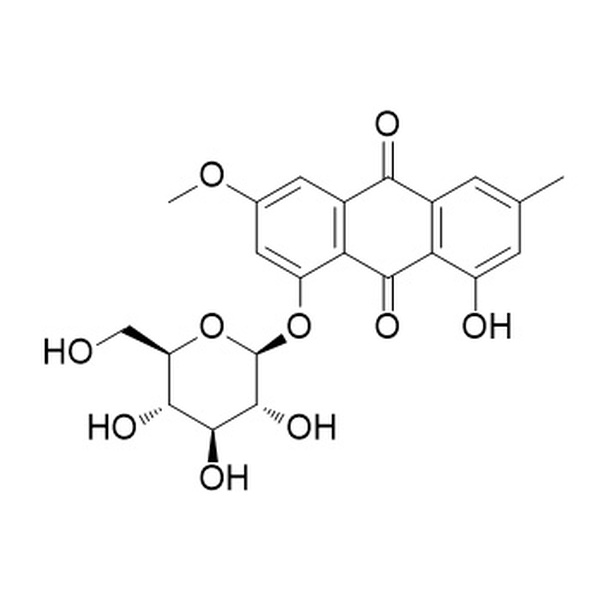 大黄素甲醚-8-O-β-D-葡萄糖苷 CAS:23451-01-6