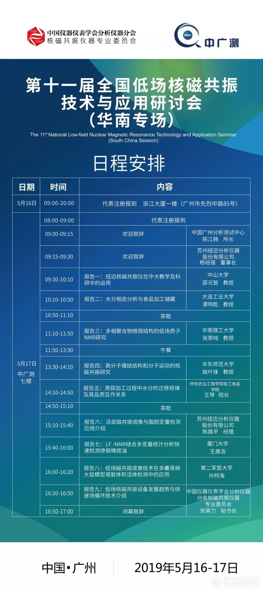 相约广州 | 第十一届全国低场核磁共振技术与应用研讨会拉开序幕