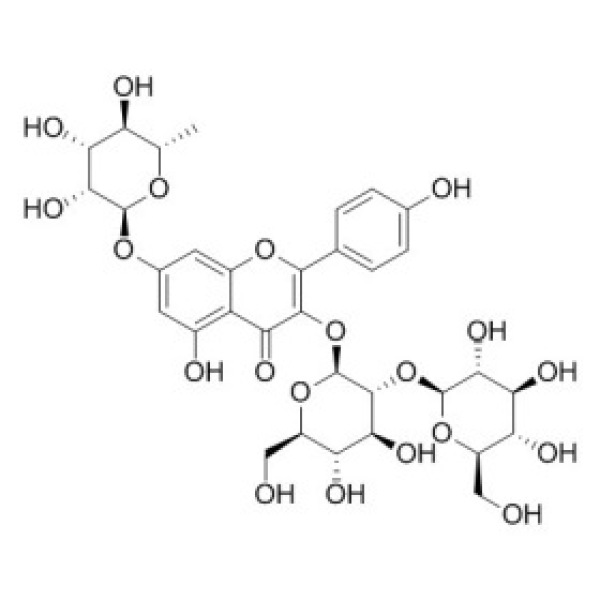 山柰酚-3-槐二糖-7-鼠李糖苷 CAS:93098-79-4