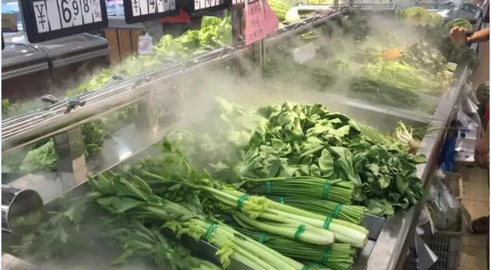 供应嘉兴鸿旭超市蔬菜架喷雾保鲜专用加湿器