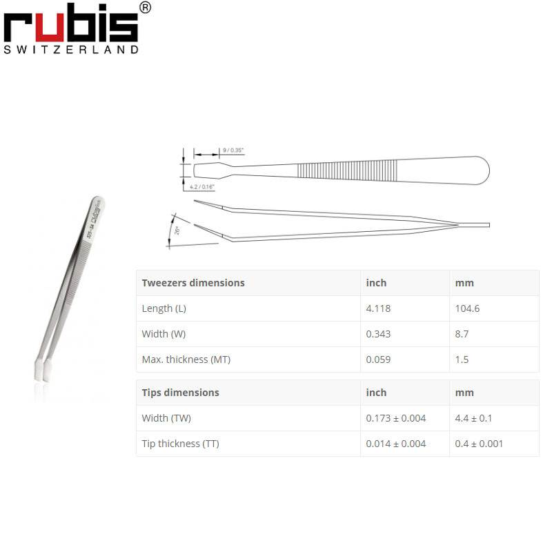 Rubis镊子325-SA 晶圆镊子
