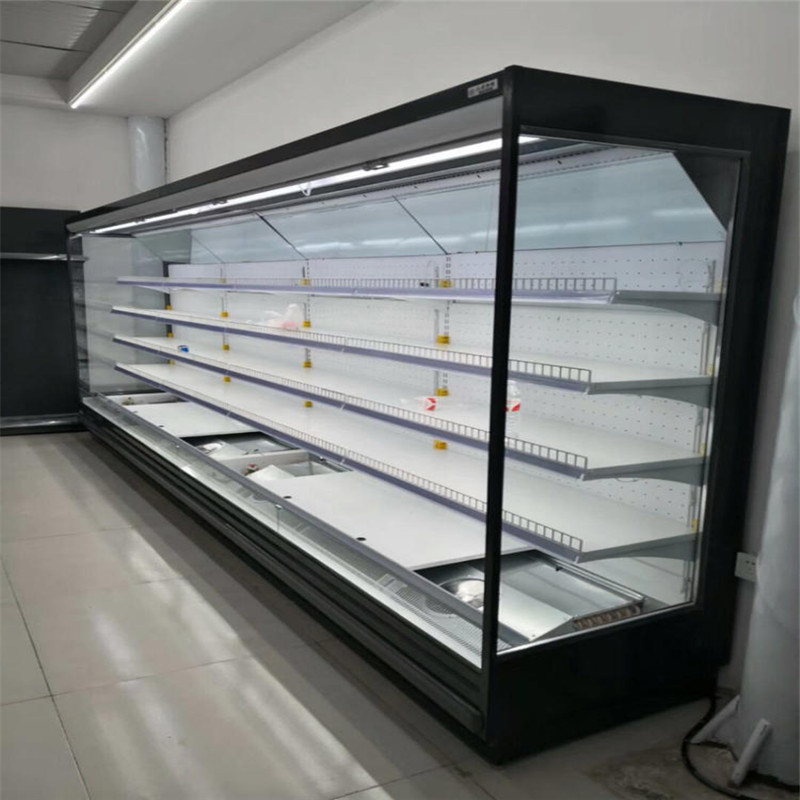 淄博超市低温奶冷藏风幕柜立风柜定做厂家
