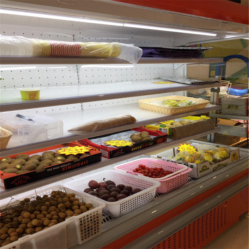 淄博超市低温奶冷藏风幕柜立风柜定做厂家