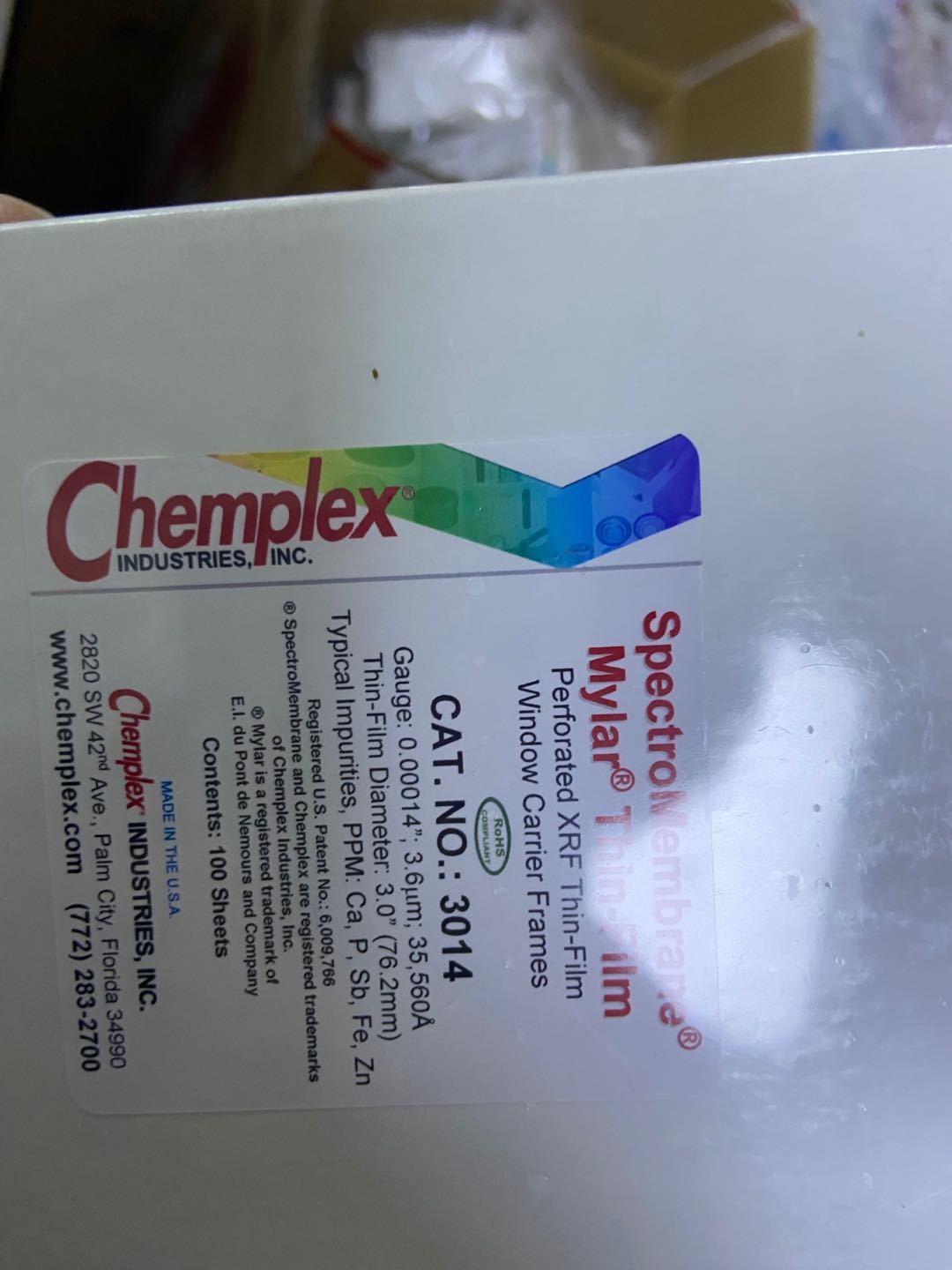 chemplex 迈拉膜3014