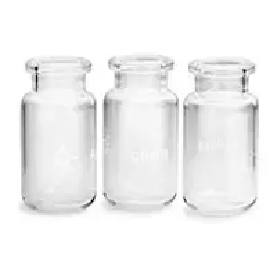 安捷伦 5183-4475样品瓶，钳口，顶空，透明，圆底，经认证，10 mL，23 × 46 mm，100/包。样品瓶规