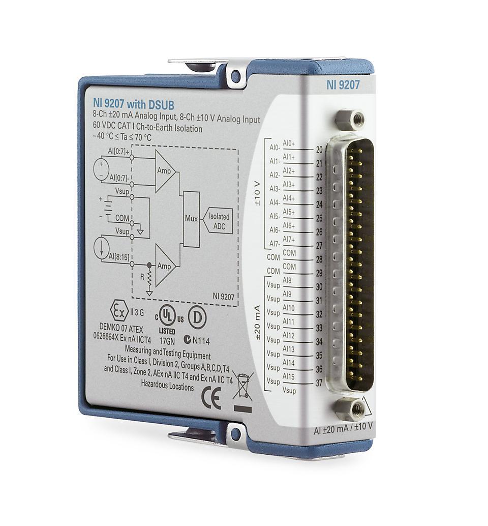 NI-9207 C系列电压与电流输入模块