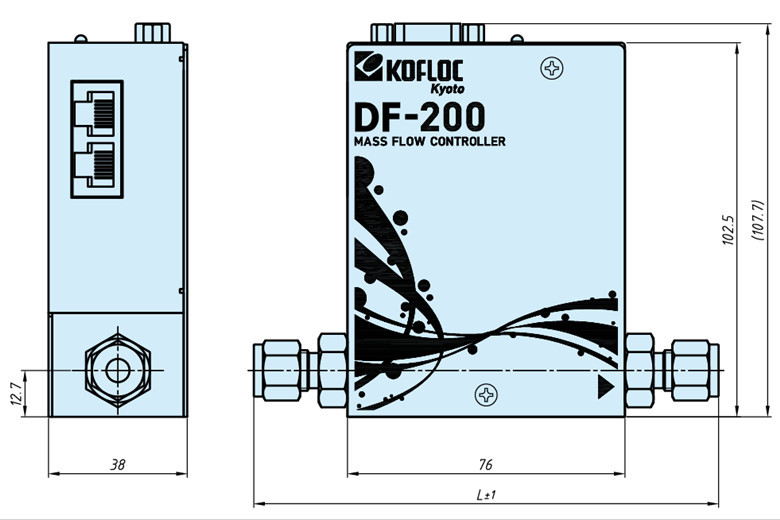 日本小岛高精度小型数显质量流量控制器 DF-200C系列