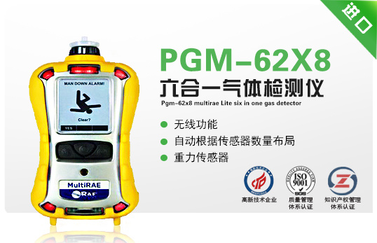 美国华瑞PGM-62X8六合一有害气体射线检测仪